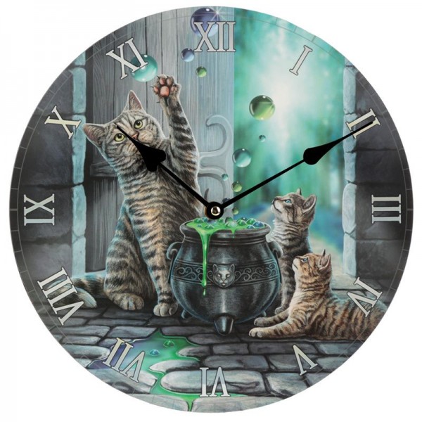 Picture Clock Hubble Bubble Cat and Kitten
