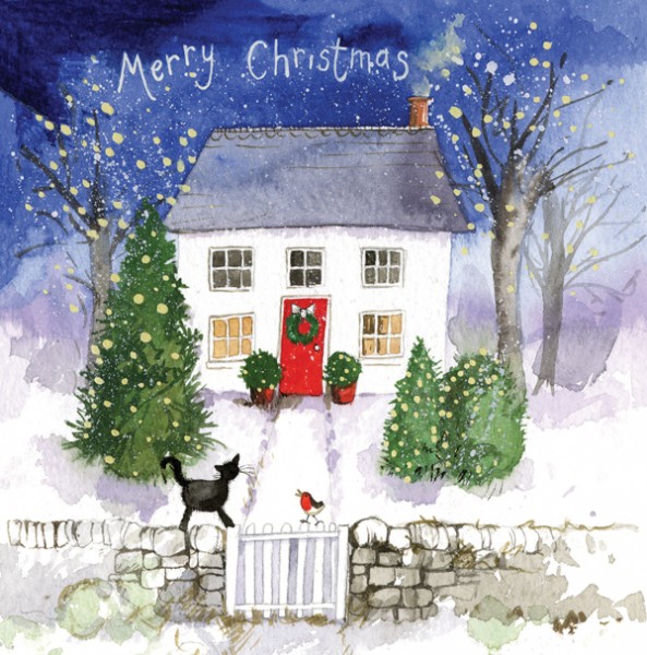 Christmas Card Cottage, pack of 5