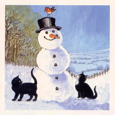 Weihnachtskarte quadr. The Snowmann