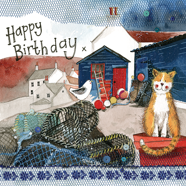 Geburtstagskarte Harbour Cat