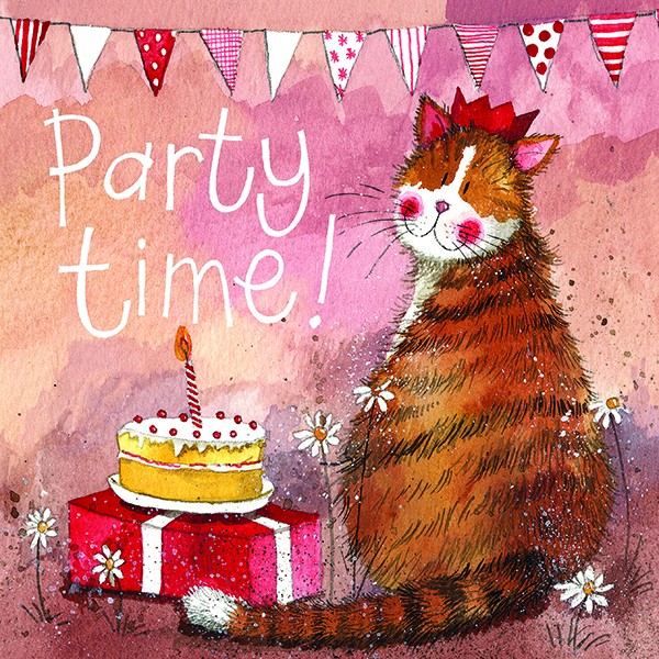 Party Hat Cat Birthday Card