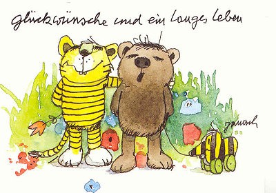 Janosch Postkarte Langes Leben