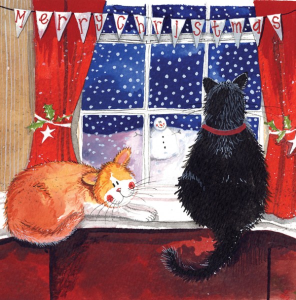 Christmas Card Window, pack of 5