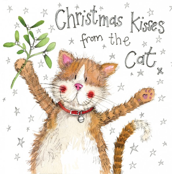 Christmas Card Kisses from the Cat